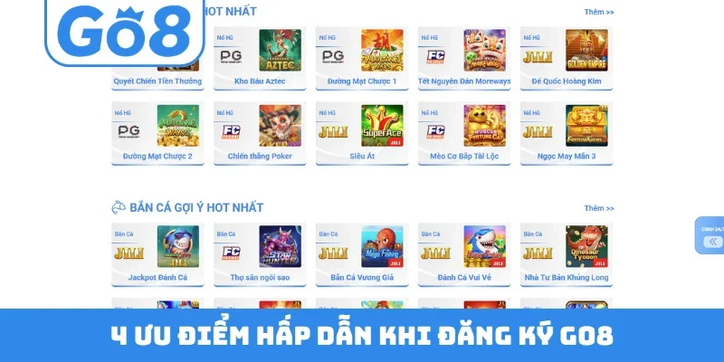 4 ưu điểm hấp dẫn khi đăng ký GO8